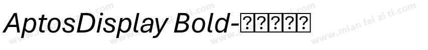 AptosDisplay Bold字体转换